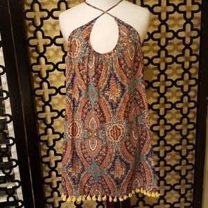 UMGEE  PAISLEY WITH YELLOW POM TRIM‎